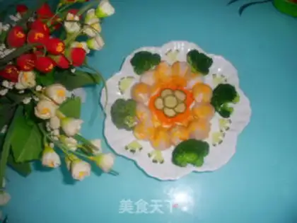 Make Hundred flowers concubine smiles with shrimp step 0