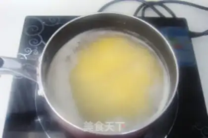 Make Millet egg porridge step 1