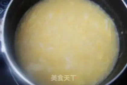 Make Millet egg porridge step 2