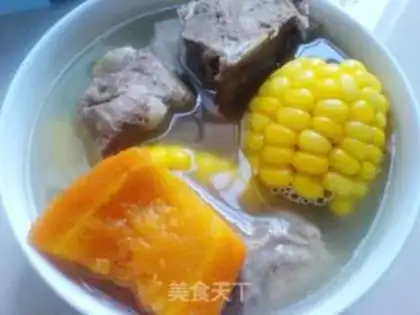 Make Pork spine, corn and carrot soup step 5