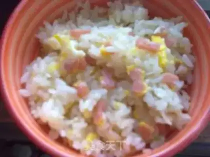 Make bowknot egg fried rice step 10