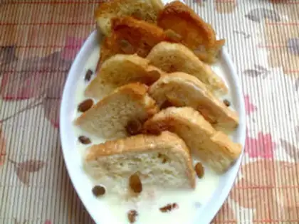 Make Fragrant toast pudding step 10
