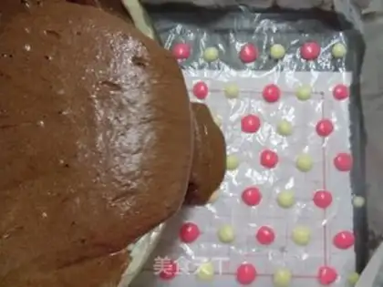 Make Colored wave dot cake roll step 14