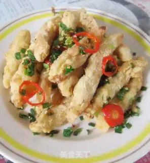 Make Crispy and pepper chicken wicker step 12