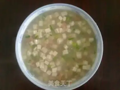 Make Three-color tofu soup step 2