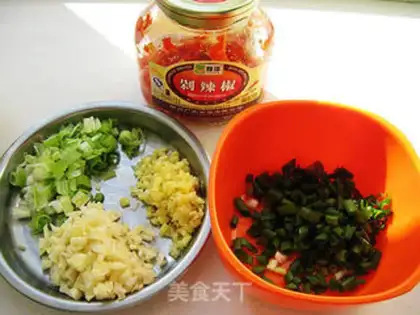 Make chopped fish with pepper step 1