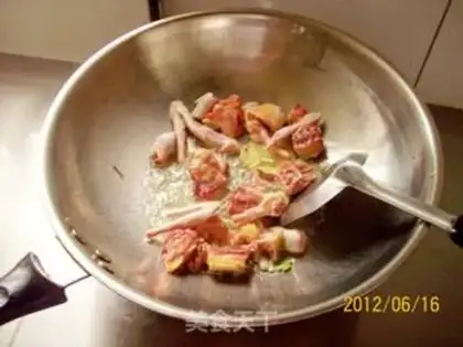 Make Curry chicken pieces and roasted potatoes step 5
