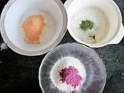 Make Steamed cake with finger bean stuffing step 1