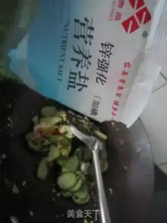 Make Scrambled eggs with cucumber step 6