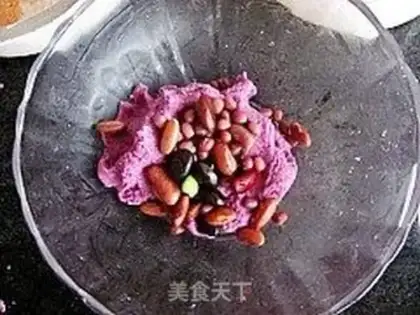 Make Steamed cake with finger bean stuffing step 5