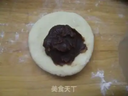 Make Bean paste flower bread step 5