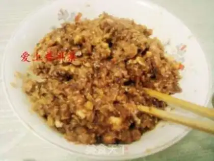 Make Big steamed buns with mushroom and fresh meat step 1