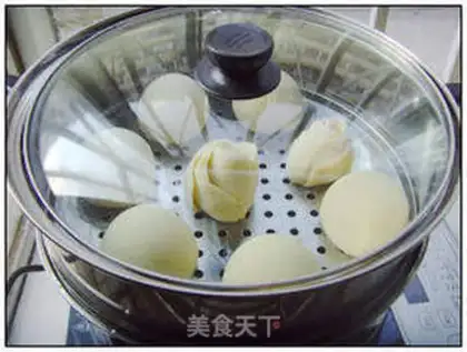 Make milk-scented steamed buns step 9