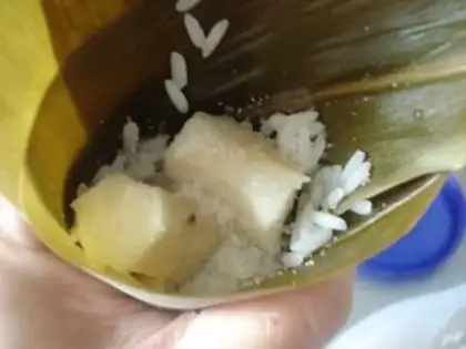Make yam rice dumplings step 9