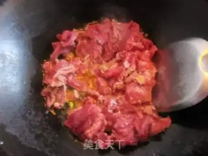 Make stir-fried beef with mango step 5