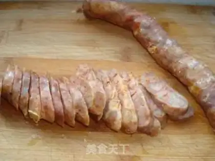 Make Fried sausage with bitter gourd step 2