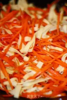 Make Shredded carrot tofu step 2