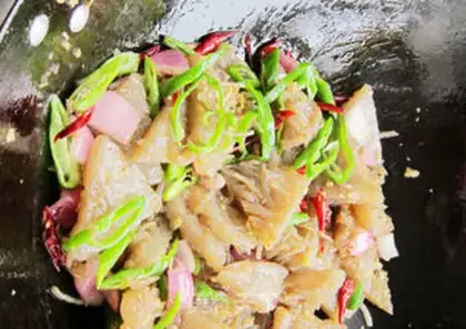 Make Spicy fried skin dregs step 11