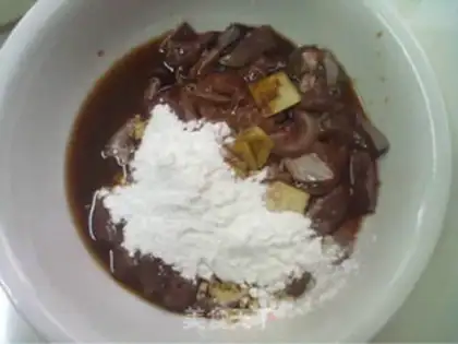Make fried pork liver in sauce step 2