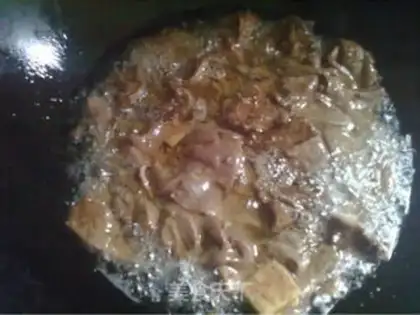 Make fried pork liver in sauce step 5