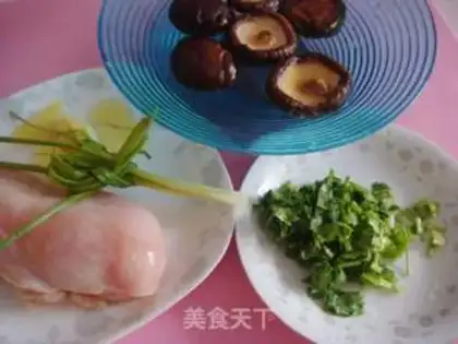 Make Mushroom chicken breast porridge step 3
