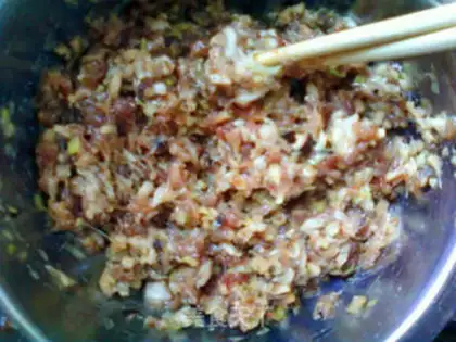 Make Mushroom pork bun step 7