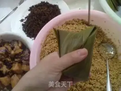 Make Dried plum vegetable rice dumpling step 7