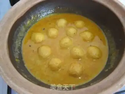 Make Bamboo stick curry fish ball step 7