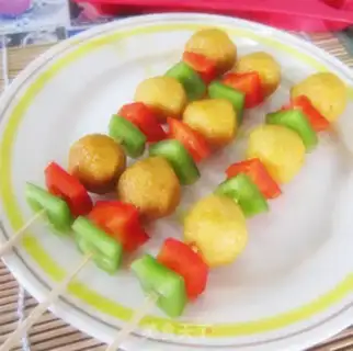 Make Bamboo stick curry fish ball step 8