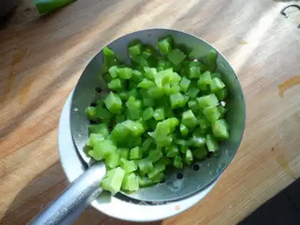 Make Balsam pear egg cake step 3