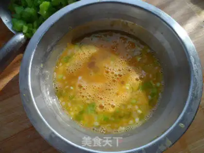 Make Balsam pear egg cake step 4