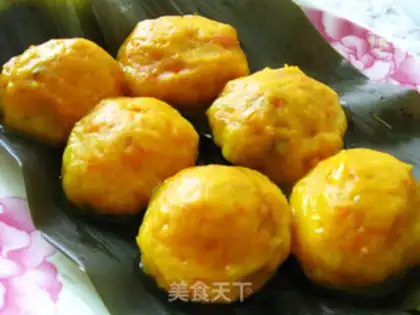 Make Pumpkin and bean paste balls step 5