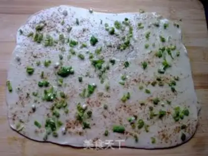 Make green onion pancake step 4
