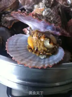 Make scallop with oil step 1