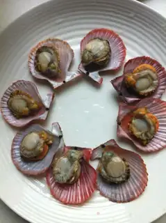 Make scallop with oil step 2