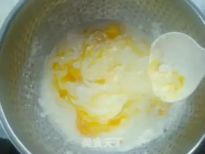 Make Breakfast leek egg pancakes step 2