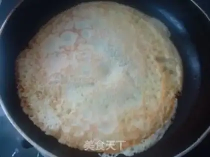 Make Breakfast leek egg pancakes step 5
