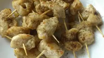 Make Toothpick and cumin diced chicken step 4