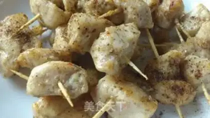 Make Toothpick and cumin diced chicken step 6