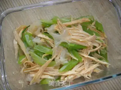 Make Cold tofu bamboo and white fungus step 6