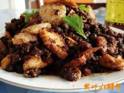 Make stir-fried pork with black bean sauce step 9