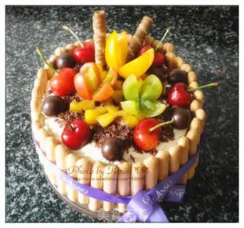 Make Homemade fruit cream cake step 12