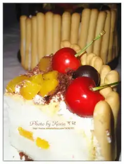 Make Homemade fruit cream cake step 13