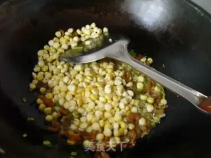 Make Corn shrimp mixed with cowpea step 4