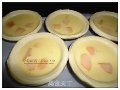 Make Yellow Peach Egg Tart step 5