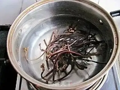 Make Korean squid soup step 1