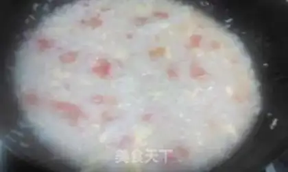 Make Potato egg congee step 7