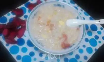 Make Potato egg congee step 8
