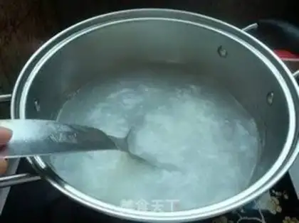 Make Green rice soup step 1
