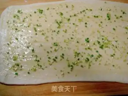 Make scallion cake step 4